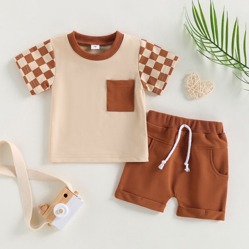 Check Short Set | Two Piece Short Set