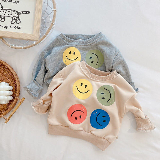 Smiley Face Sweatshirt | Sweatshirt For Women | Baby Girl Clothes