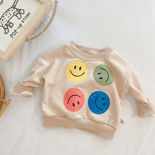 Smiley Face Sweatshirt | Sweatshirt For Women | Baby Girl Clothes