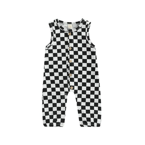 Casual Checker Baby Romper