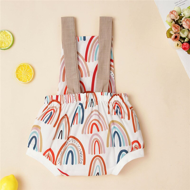 Rainbow Print Romper