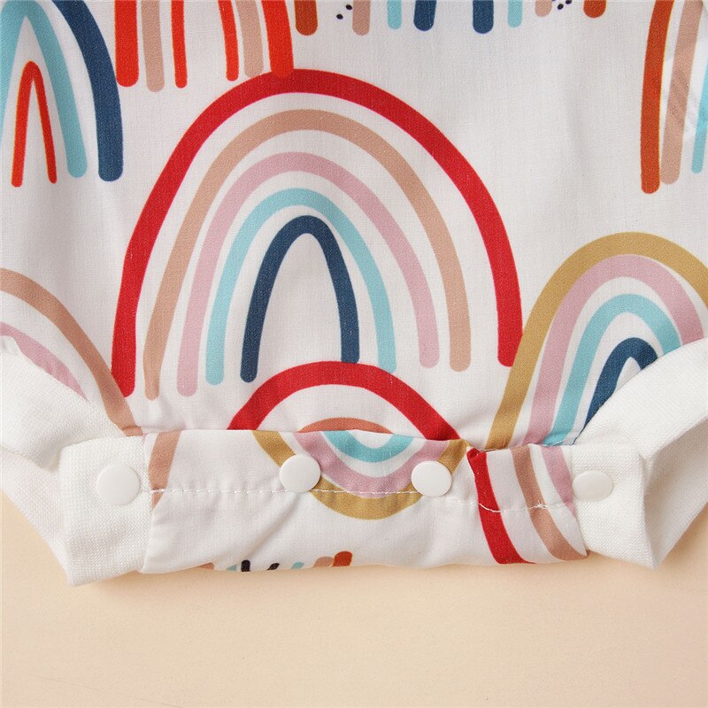 Rainbow Print Romper