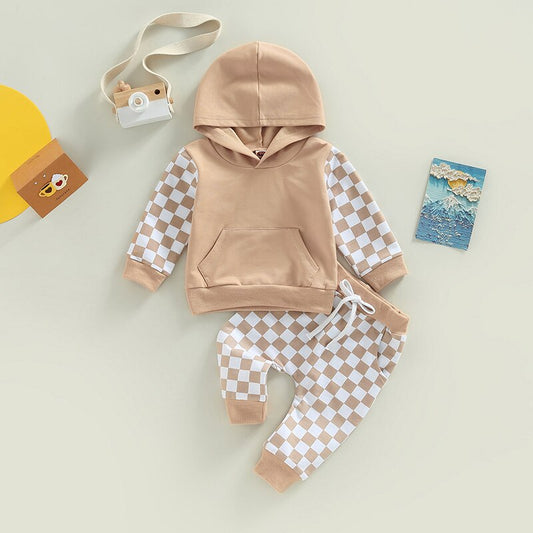 Baby Checker Hoodie Set | Hoodie Set For Baby