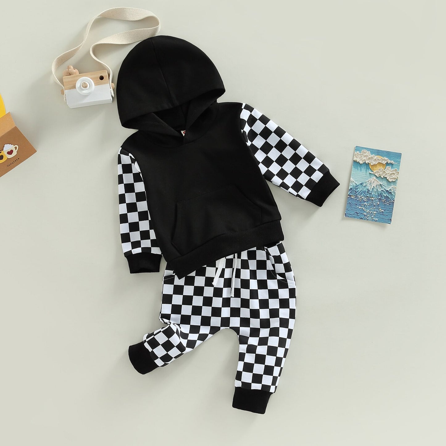 Baby Checker Hoodie Set | Hoodie Set For Baby