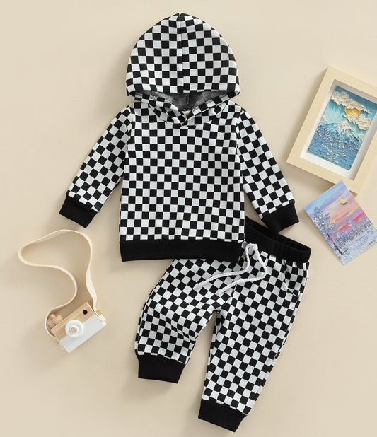 Checker Hoodie Set | Hoodie Set For Baby