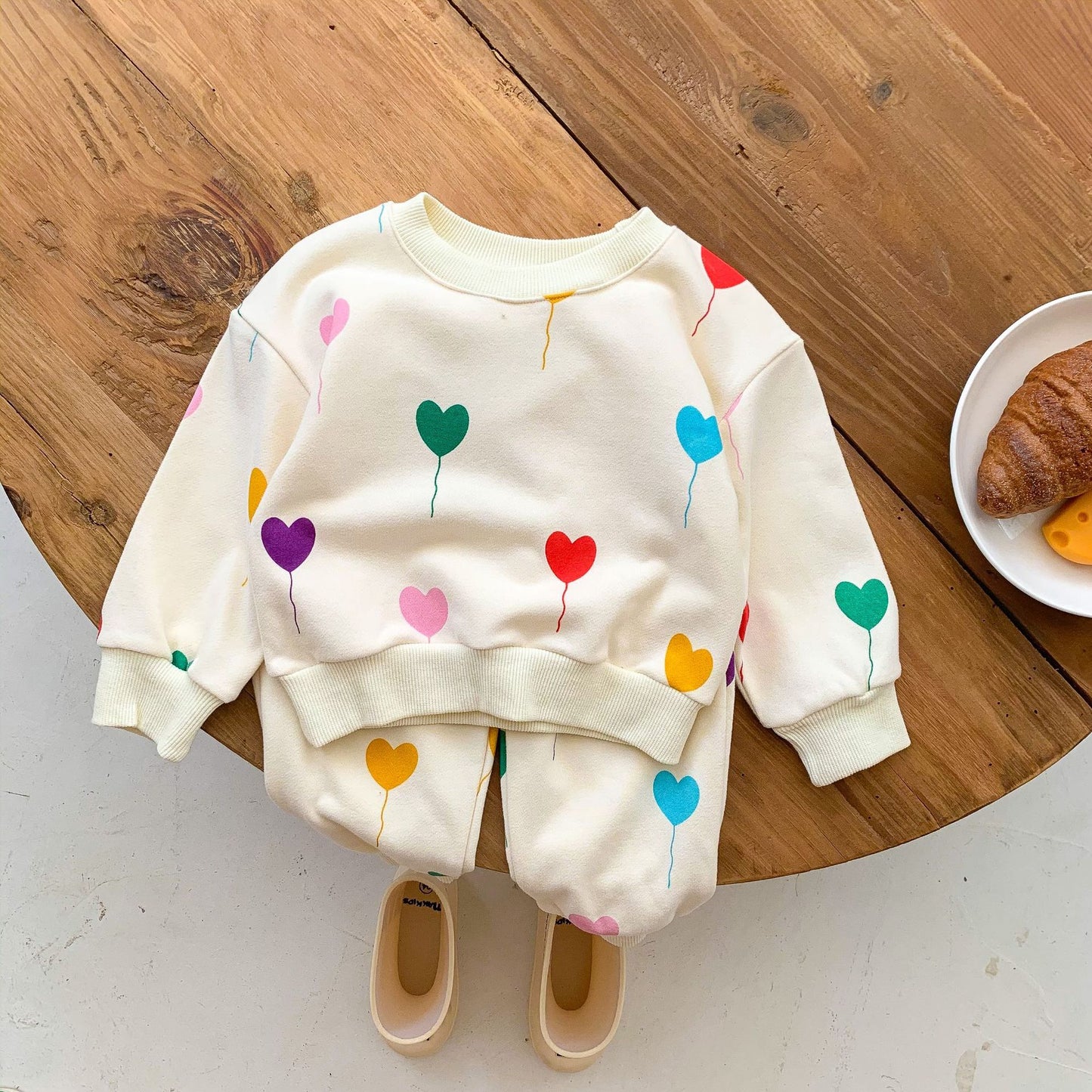 Happy Heart Colorful Sweater Set