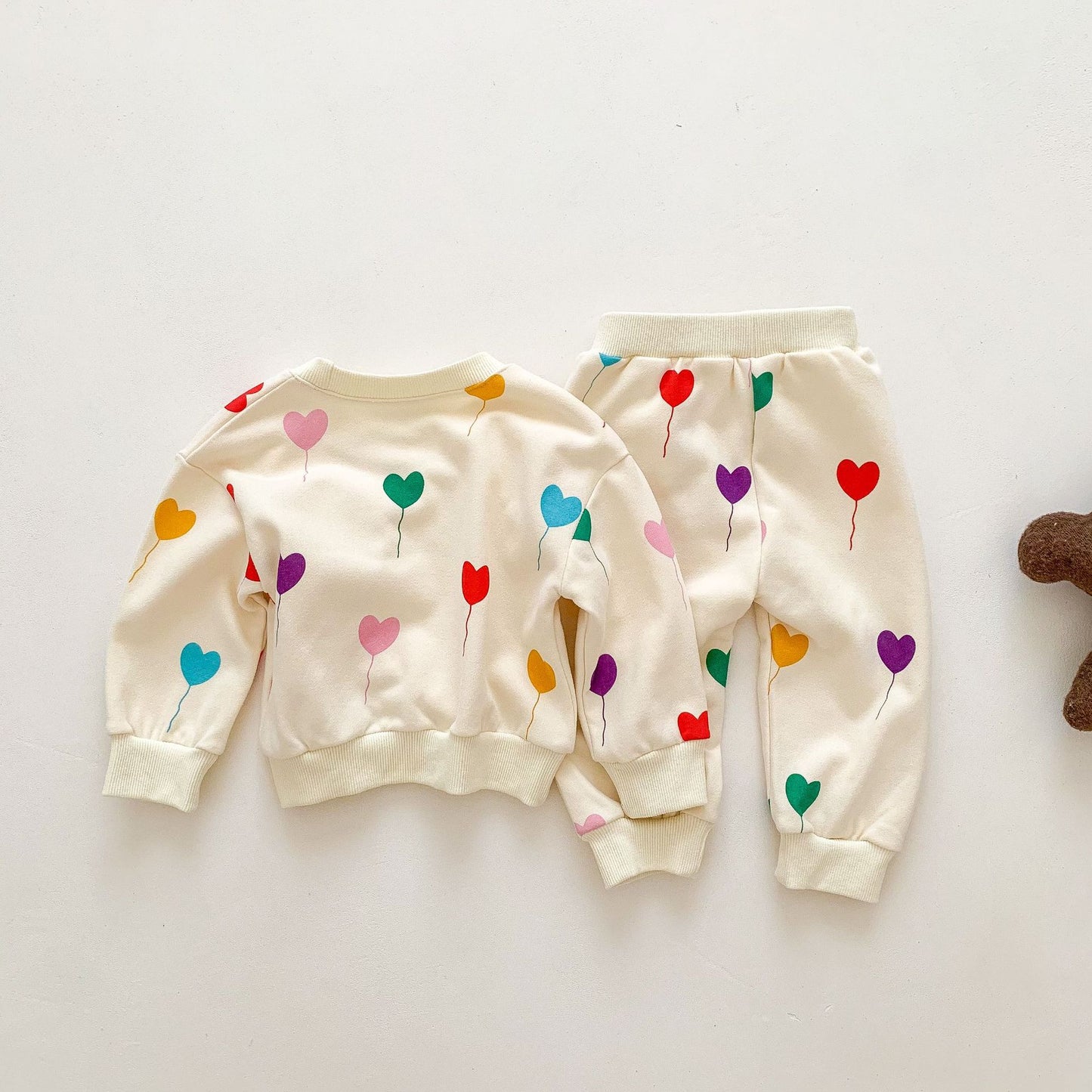 Happy Heart Colorful Sweater Set