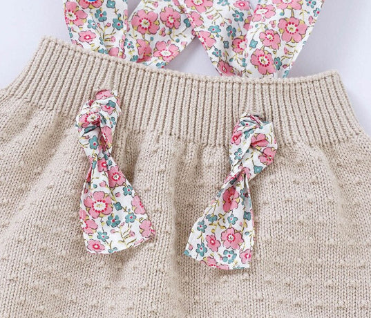 Floral Knit Romper & Headband