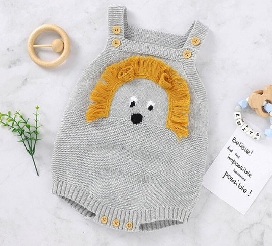 Knit Lion Jumpsuit | Baby Jumpsuit | Baby Jumpsuit Girl | Jumpsuit
