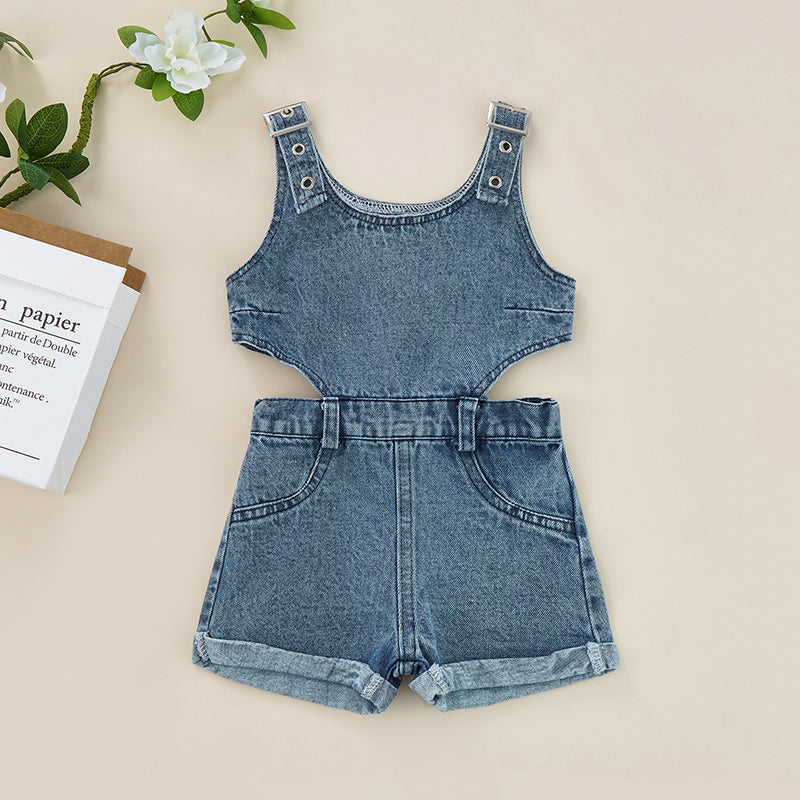 Denim Playsuit | Denim Jumpsuit | Sleeveless Romper | Summer Clothing